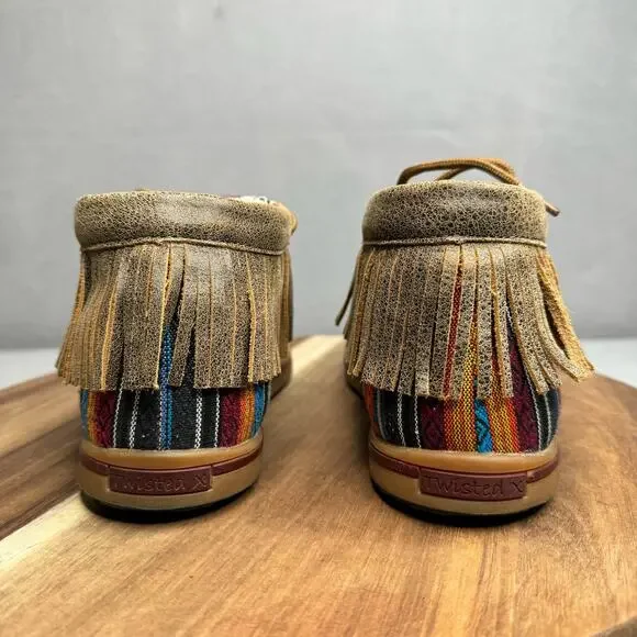 Twisted X Serape Fringe Moccasin  Bootie Womens Size 6.5M WCA0021 Wore Once‎ EUC - Picture 5 of 8